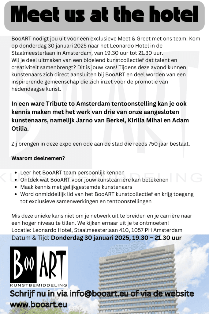 Meet BooART @ Leonardo Hotel Amsterdam Rembrandtpark