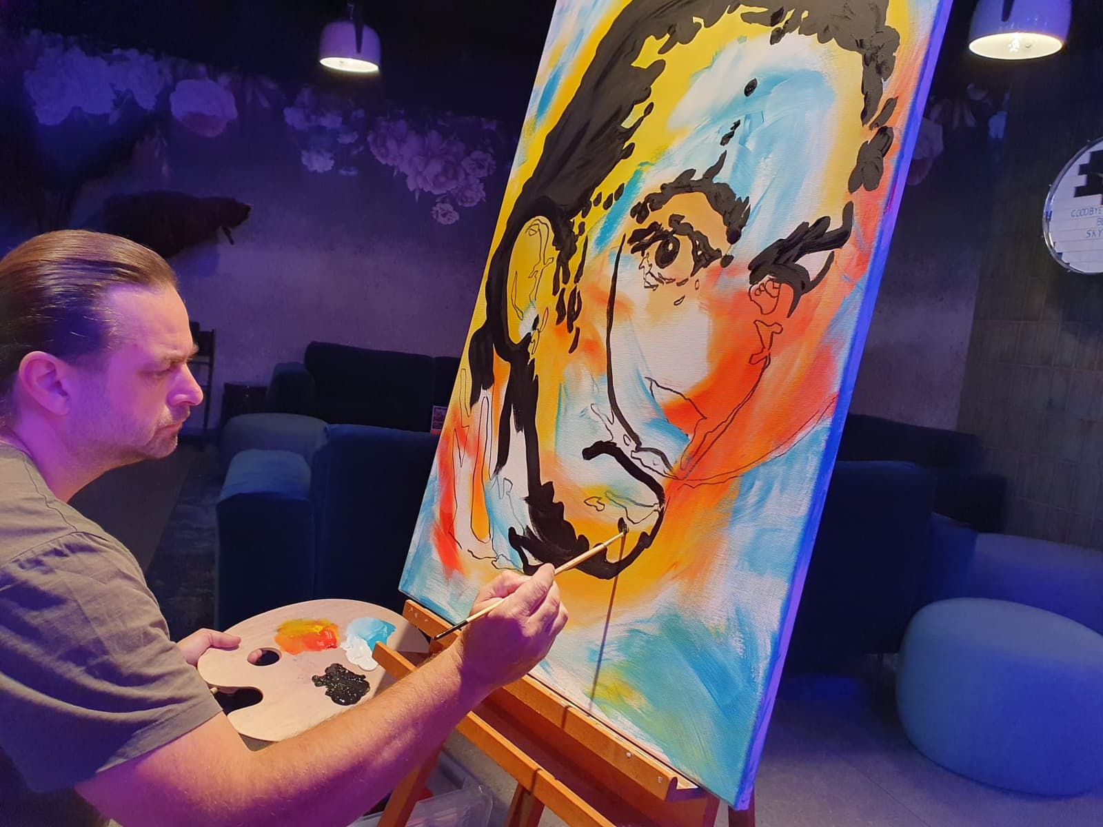 Live painting in Wenen met Stefan Postol